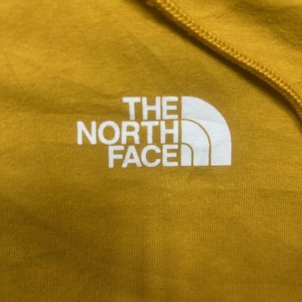 North Face Half Dome Hoodie‎ Womens M Yellow Full Zip Hooded Sweatshirt *SPOTS - Picture 6 of 16